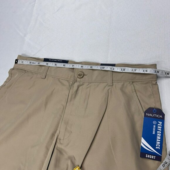 Nautica‎ Boys School Uniform Khaki Flat Front Shorts Adjustable Waist 18 Reg NWT - Picture 10 of 12
